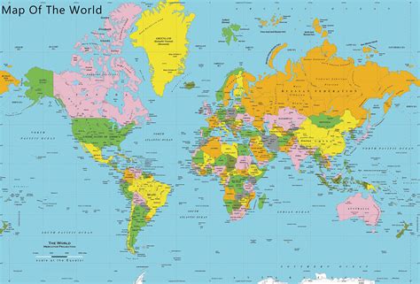 Flat Map of the World